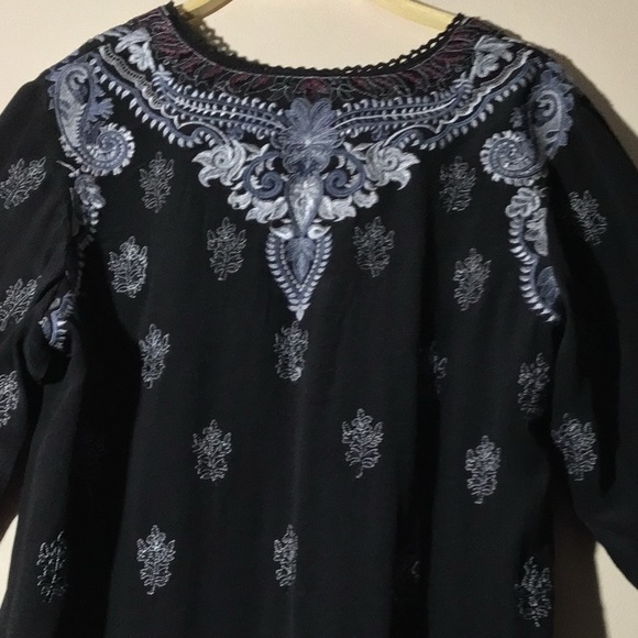 Anthropology SILK 100% “BIBA” Beautiful EMBROIDERED LADIES TOP💖💖 - Picture 7 of 7